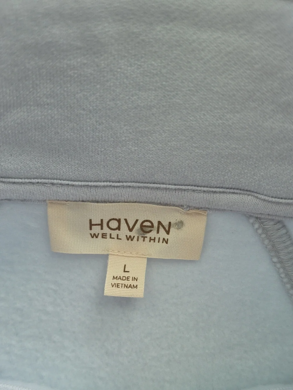 Haven Well Within Women's Light Blue Quarter-Zip Pullover Sweater Swestshirt
